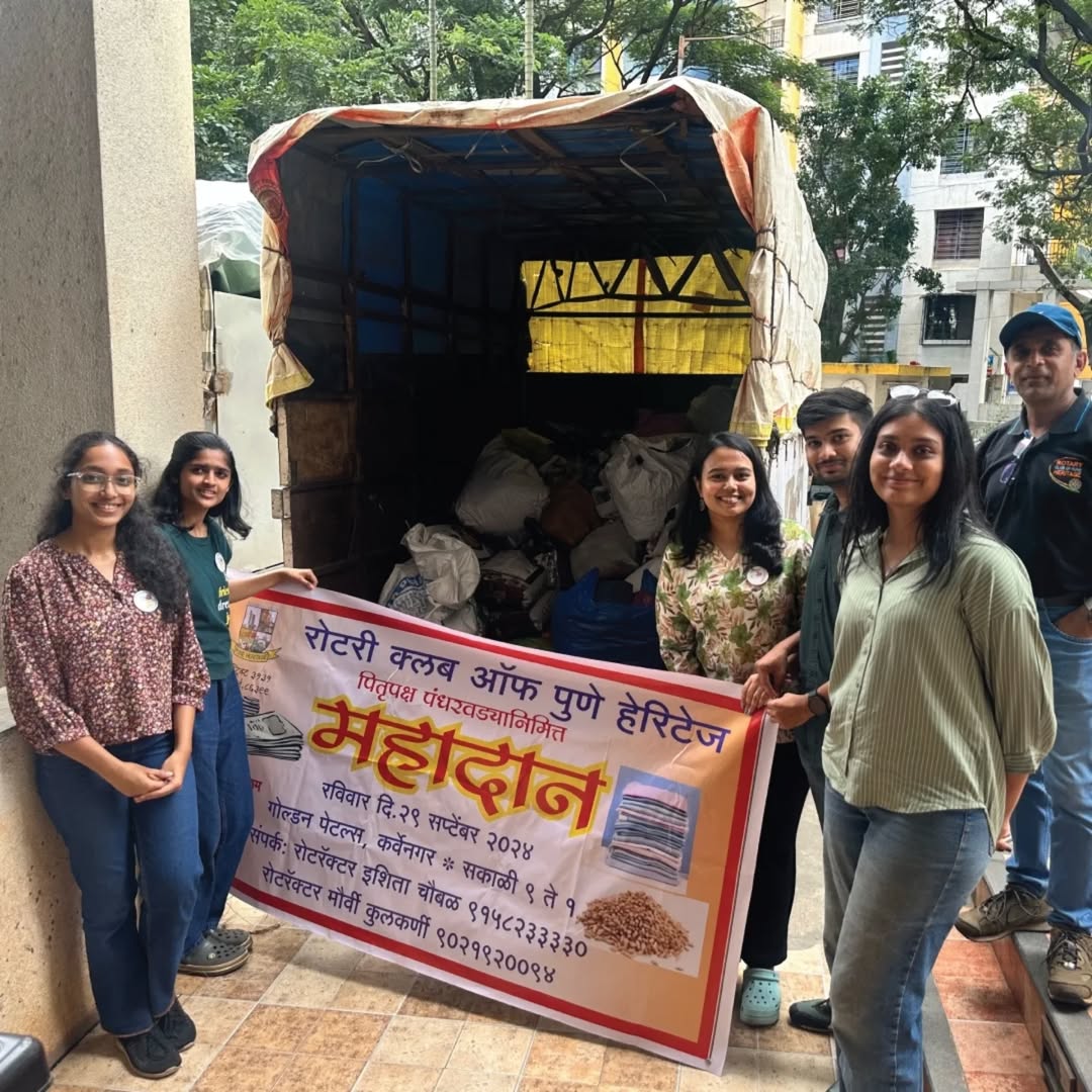 Mahadaan 2024 donation drive in Pune by Rotaract Club of Pune Heritage